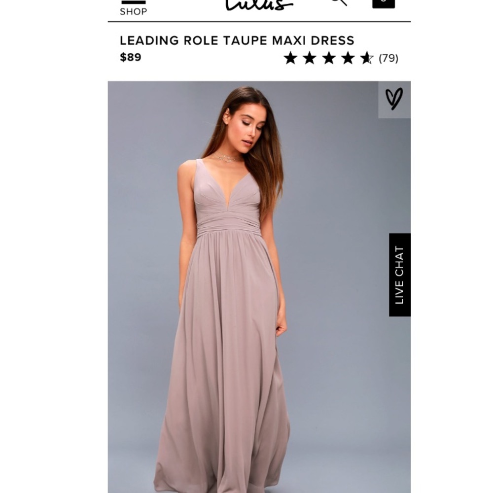Lulus Leading Role Taupe Bridesmaid Dress